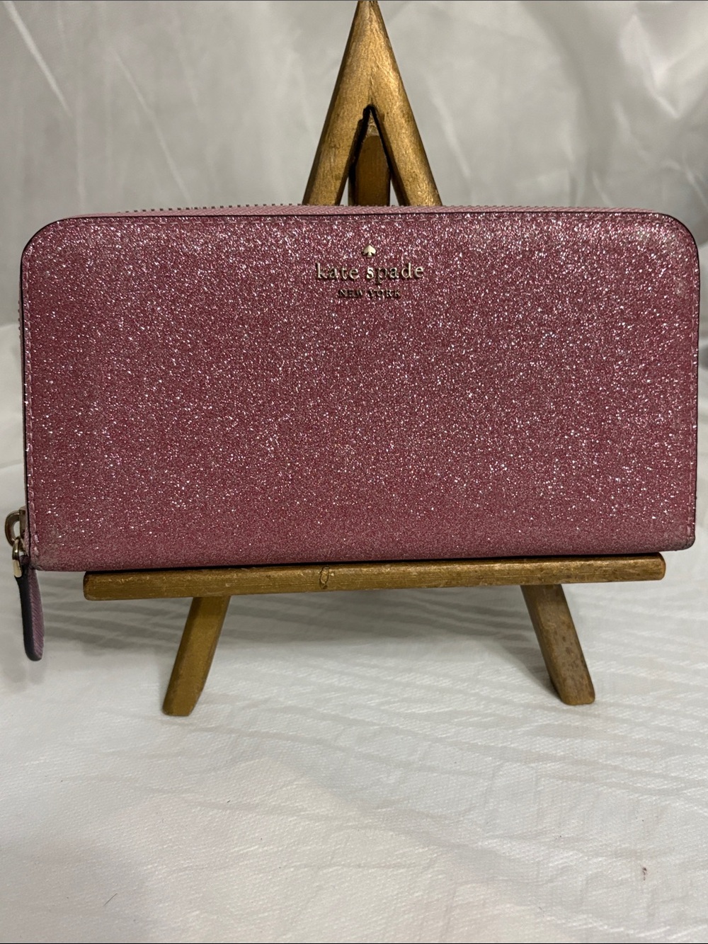 Kate Spade Glitter Zip Around Wallet